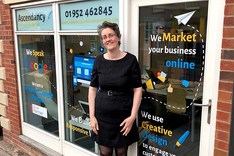 Helen Culshaw outside Shifnal Office