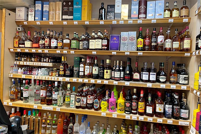 Wide range of spirits