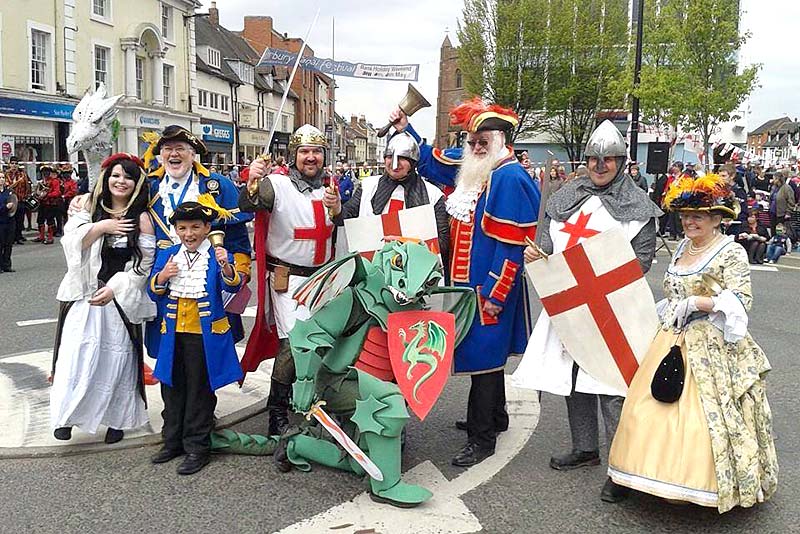 St Day Celebrations, 20 April 2024, Newport Shropshire, UK