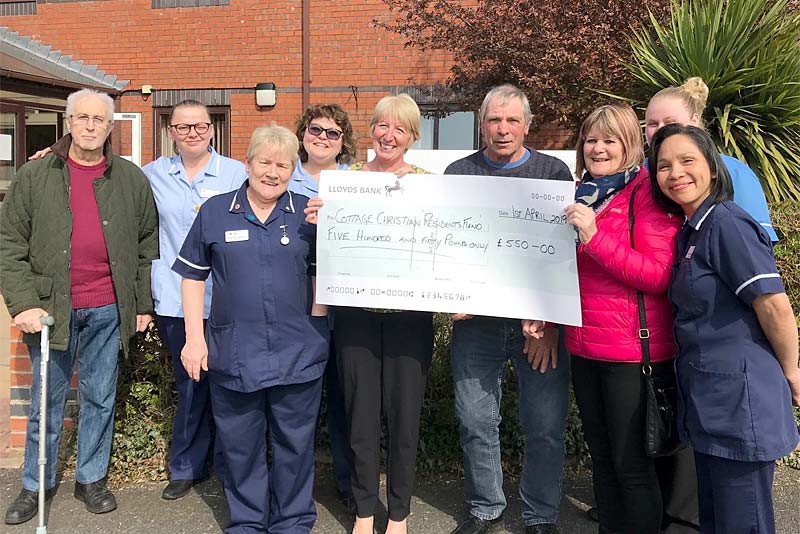 care home residents receive donation